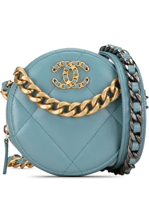 CHANEL 2019 Lambskin 19 Round Clutch with Chain satchel