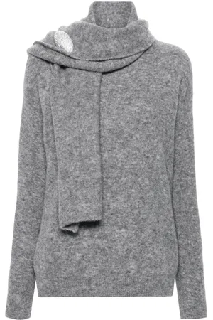 GIUSEPPE DI MORABITO Brooch-detail sweater