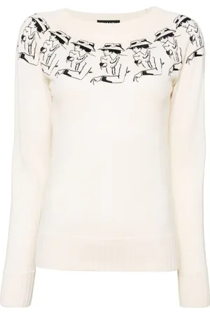 CHANEL Embroidered cashmere jumper