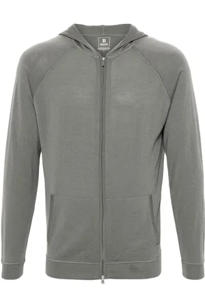 Boggi Milano Zip-up wool hoodie