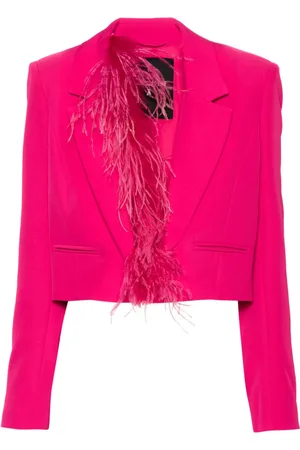 Patrizia Pepe Feather-detail blazer