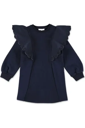 Chloé Ruffled detailing sweatshirt-dress