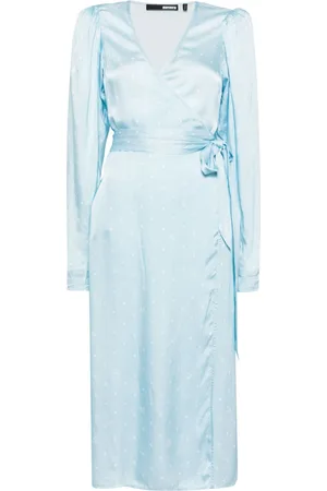 Never Fully Dressed Textured midi wrap dress