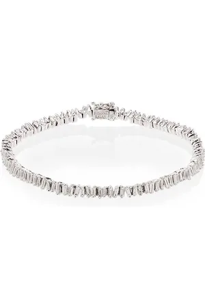 Suzanne Kalan 18kt white gold diamond mini tennis bracelet