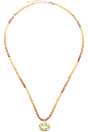 JIA JIA 14kt yellow Arizona citrine and sapphire necklace