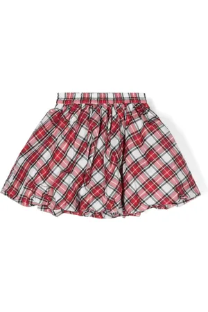 MONNALISA Tartan taffeta skirt