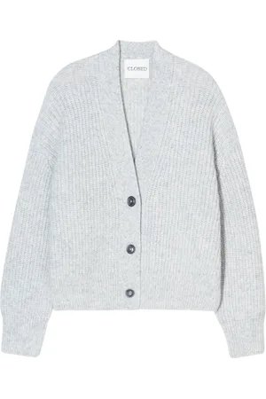 Closed V-neck ribbed-knit cardigan