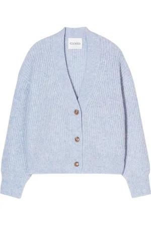 Closed V-neck ribbed-knit cardigan