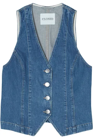 Closed Denim button-up vest
