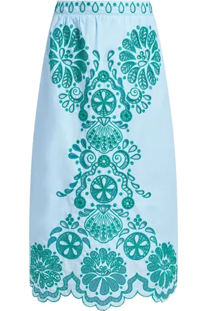 Farm Rio Graphic Richelieu midi skirt