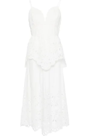 Farm Rio Broderie-anglaise midi dress