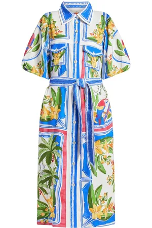Farm Rio Off- Tropical Destination midi dress