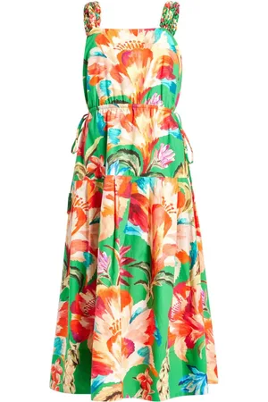 Farm Rio Tropicart Sleeveless midi dress