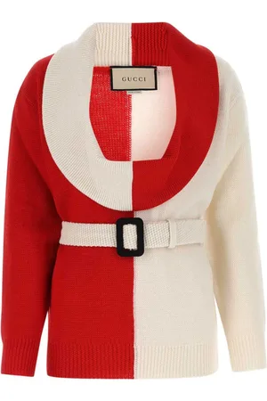 Gucci Two-tone belted jumper