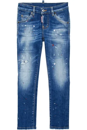 Dsquared2 Logo-patch cotton-blend jeans