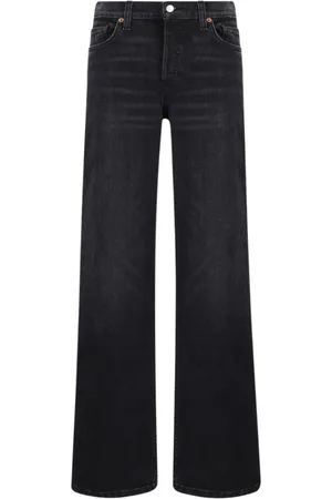 RE/DONE Logo-patch wide-leg jeans