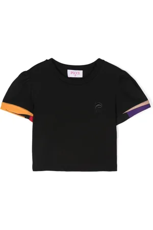 PUCCI Junior Logo-embroidered T-shirt