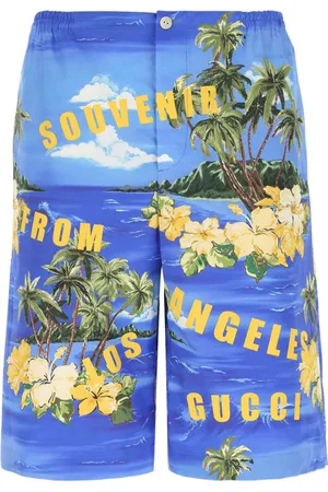 Gucci Graphic-print high-waisted shorts