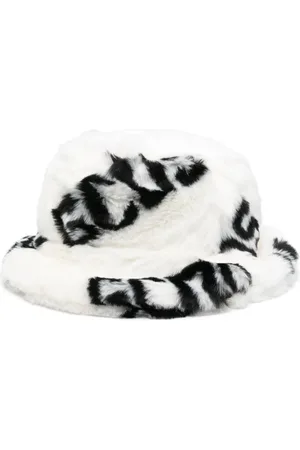 GCDS Faux-fur bucket hat