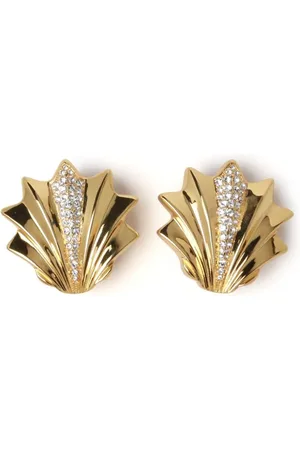 Julietta Large Metal Shell clip-on earrings