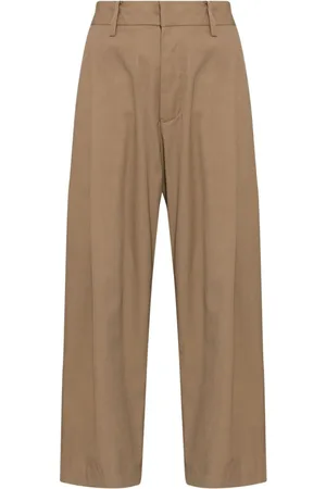 UMA WANG Pleat-detailing cropped trousers