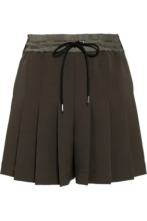 SACAI Crochet-panelling shorts