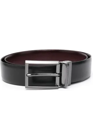 Karl Lagerfeld Logo-engraved leather belt