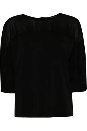 TRANSIT Gathered three-quarter-sleeved blouse