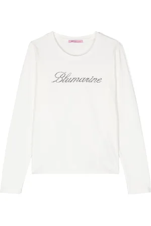 MISS BLUMARINE Logo-embellished T-shirt