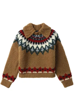 Kolor Patterned intarsia-knit jumper