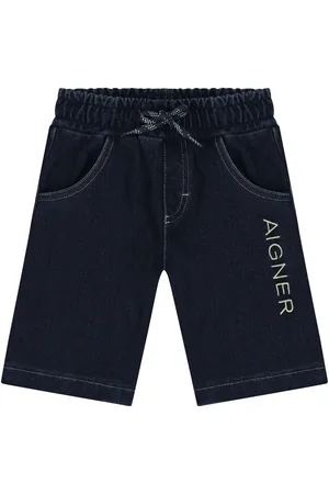 Aigner Logo-embroidered denim shorts