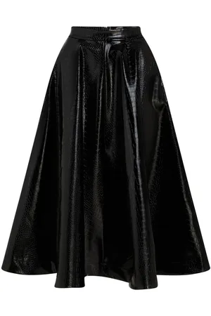 Karl Lagerfeld Faux-leather A-Line skirt