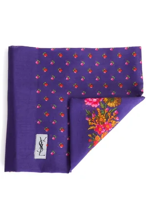 Saint Laurent 1970s printed cotton scarf