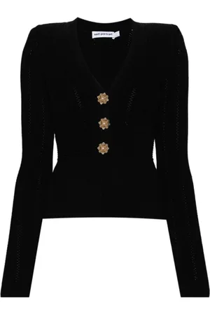 Self-Portrait Pointelle-knit sweater
