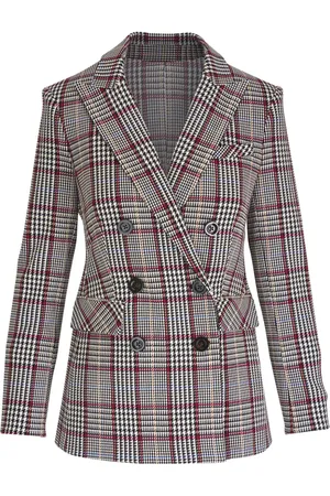VERONICA BEARD Checked double-breasted blazer
