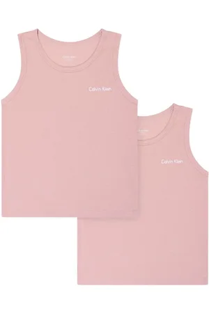 Calvin Klein Logo-embroidered ribbed vest (set of two)