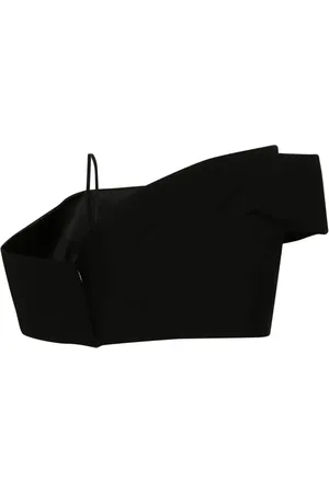 Alexander McQueen Deconstructed asymmetric crop top