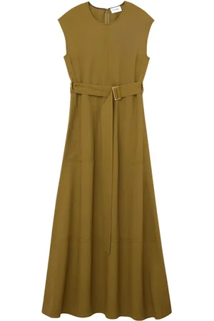 ST. JOHN Sleeveless crepe maxi dress