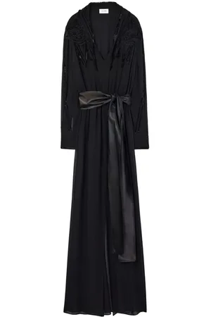ST. JOHN Bead-embellished silk-chiffon gown