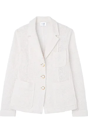 ST. JOHN Single-breasted cotton-blend blazer
