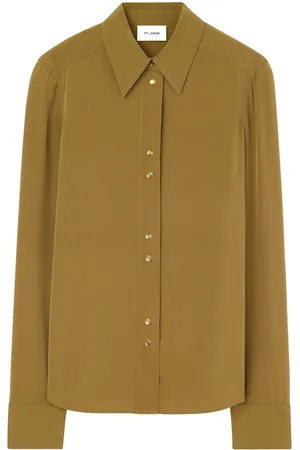 ST. JOHN Long-sleeve silk shirt