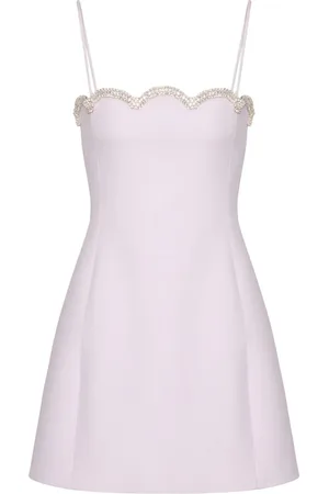 VALENTINO GARAVANI Scallop-neck crepe minidress
