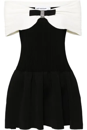 Self-Portrait Bow-detail mini dress