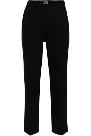 Twin-Set Oval-T creased trousers