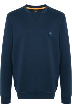 HUGO BOSS Logo-patch cotton sweatshirt