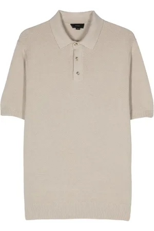 Vince Piqué-knit cotton polo shirt