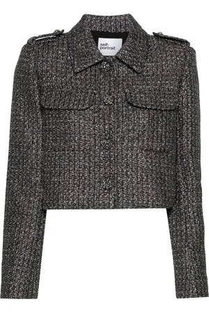 Self-Portrait Metallic bouclé jacket