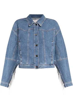 Munthe Crystal fringe denim jacket