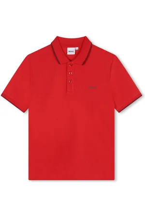 HUGO BOSS Logo-print piqué-weave polo shirt