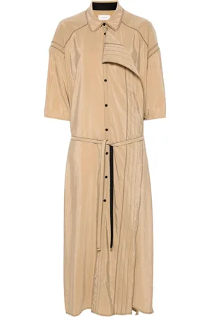 LEMAIRE Embroidered asymmetrical shirt dress